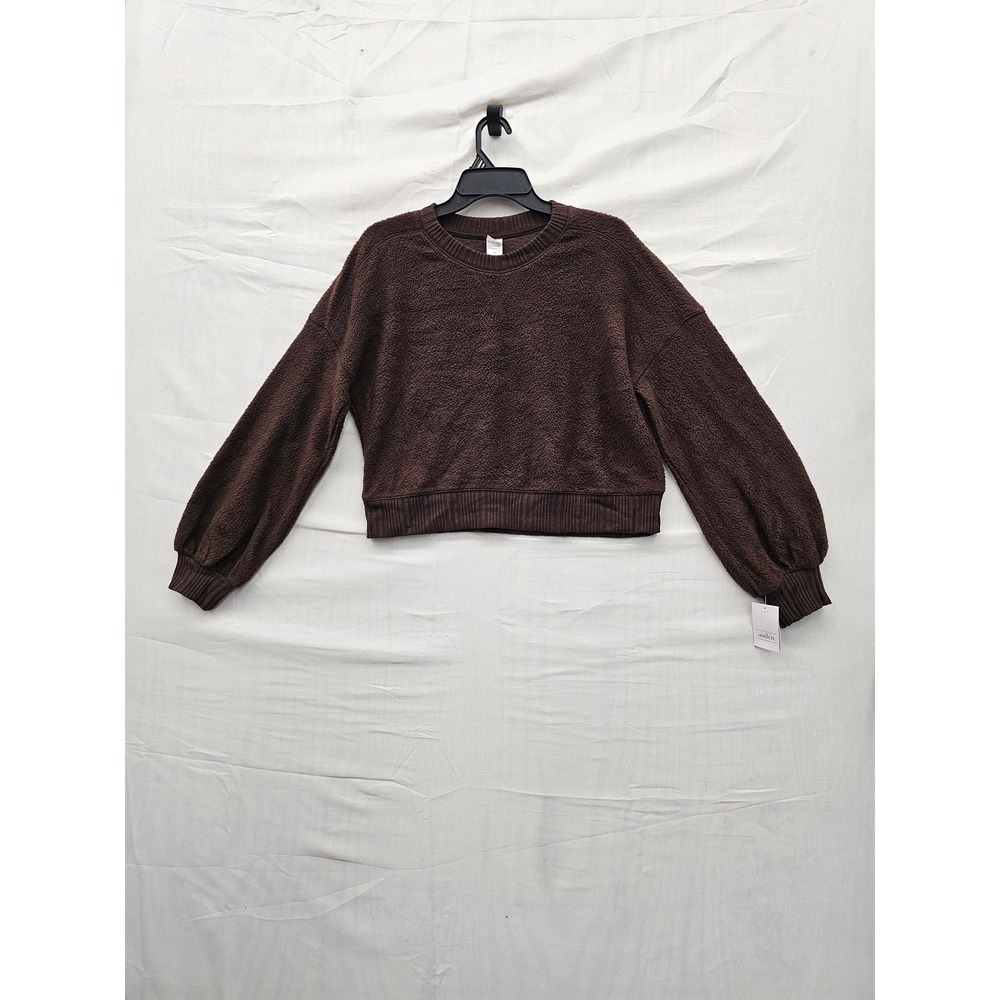 Auden Womens Pullover Sweater Brown Cotton Blend Casual Size XS
